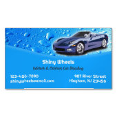 ウォータードロップの詳細を自動設定 マグネット名刺 (正面)