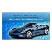 ウォータードロップの詳細を自動設定 マグネット名刺 (正面)