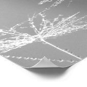 ウォータードロップウォールアート付きタンポポ種子3 ポスター (角)