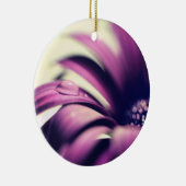 ウォータードロップオンパープルガーベラデイジー セラミックオーナメント (右)