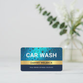 ウォータードロップストライプ金ゴールドオートセンター 名刺 (スタンド正面)