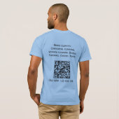 ウォータードロップスQRコード 高圧洗浄 Tシャツ (裏面フル)
