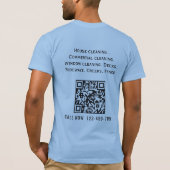 ウォータードロップスQRコード 高圧洗浄 Tシャツ (裏面)