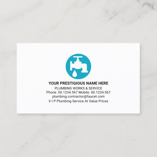 ウォータードロップバブル配管記号 名刺 (裏面)