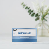 ウォータードロッププラムサービスブルーカード 名刺 (スタンド正面)