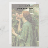 ウォーターハウスによるバラの私の甘いバラ、か精神 便箋 (正面/裏面)