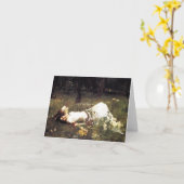 ウォーターハウスのオフェリアのメッセージカード カード (黄色い花)