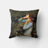 ウォーターハウスのオフェリアの枕 クッション (裏面)