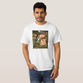 ウォーターハウスのギャザーYeのバラのつぼみのTシャツ Tシャツ (正面フル)