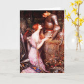 ウォーターハウスの魔女および兵士の挨拶状 カード (黄色い花)