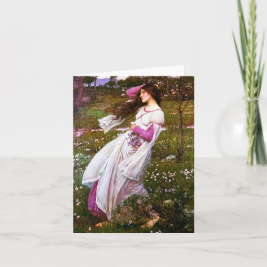 ウォーターハウスのWindflowers カード (正面)