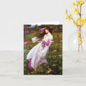 ウォーターハウスのWindflowers カード (黄色い花)