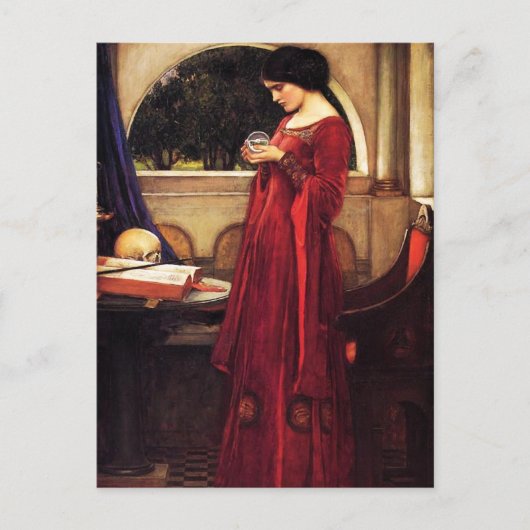 ウォーターハウスザクリスタルボールポストカード ポストカード (正面)