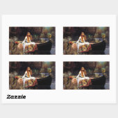 ウォーターハウスザレディーオブシャロット 長方形シール (シート)