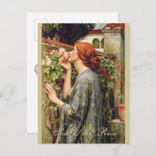 ウォーターハウスソウルのバラCC0737プレラファエリート ポストカード (正面/裏面)