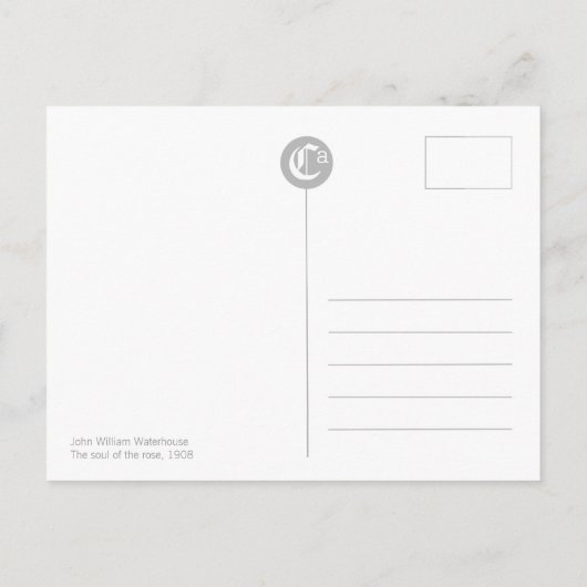 ウォーターハウスソウルのバラCC0737プレラファエリート ポストカード (裏面)