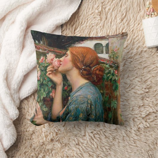 ウォーターハウスバラの枕の精神 クッション (ブランケット)