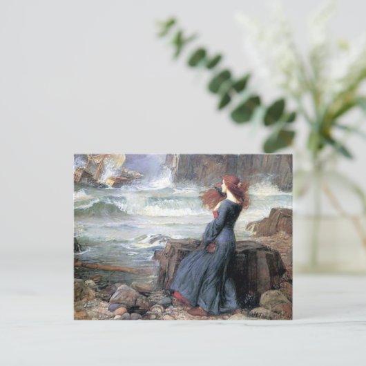 ウォーターハウスミランダ最も誘惑された女性船の難破船 ポストカード (スタンド正面)