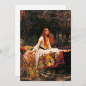 ウォーターハウスレディーオブシャロット 招待状 (正面/裏面)