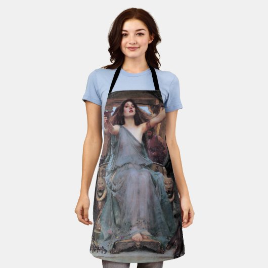 ウォーターハウス・オデュッセウスにカップを提供するサーチェ エプロン (着用した状態)