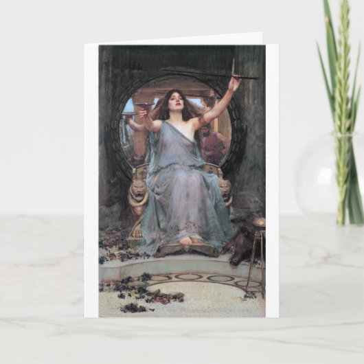 ウォーターハウス・オデュッセウスにカップを提供するサーチェ カード (正面)