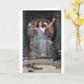 ウォーターハウス・オデュッセウスにカップを提供するサーチェ カード (黄色い花)