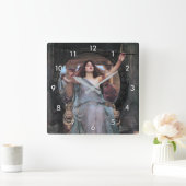 ウォーターハウス・オデュッセウスに杯を捧げるサーチェ スクエア壁時計 (ホーム)