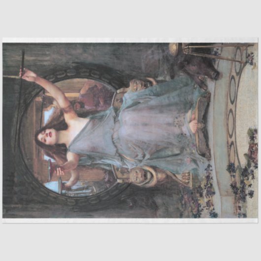 ウォーターハウス・オデュッセウスに杯を捧げるサーチェ 薄葉紙 (正面)