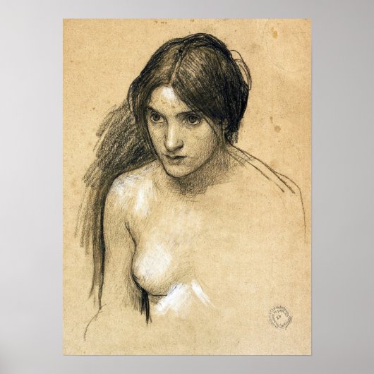 ウォーターハウス – ハイラスアンドザニンフ(勉強) ポスター (正面)