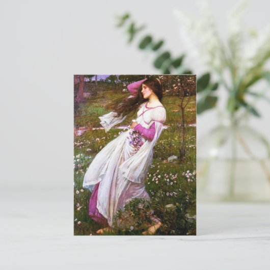 ウォーターハウス 風の花 ポストカード (スタンド正面)