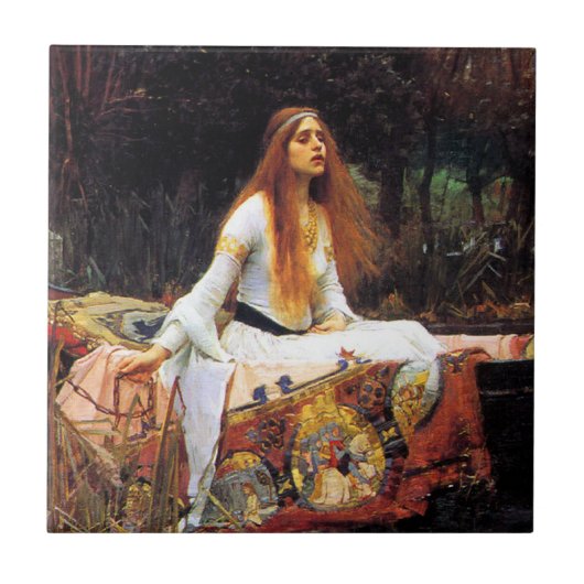 ウォーターハウスShalottのタイルの女性 タイル (正面)