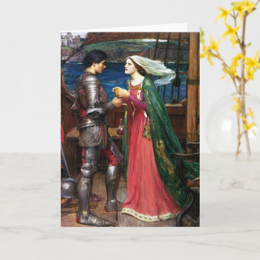 ウォーターハウスTristanおよびイゾルデの挨拶状 カード (黄色い花)