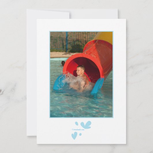 ウォーターパークフォト招待状 招待状 (裏面)