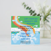 ウォーターパークプールパーティの招待状 招待状 (スタンド正面)