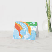 ウォーターパークプールパーティーサンキューカード サンキューカード (裏面)