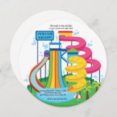 ウォーターパーク招待状 招待状 (正面/裏面)