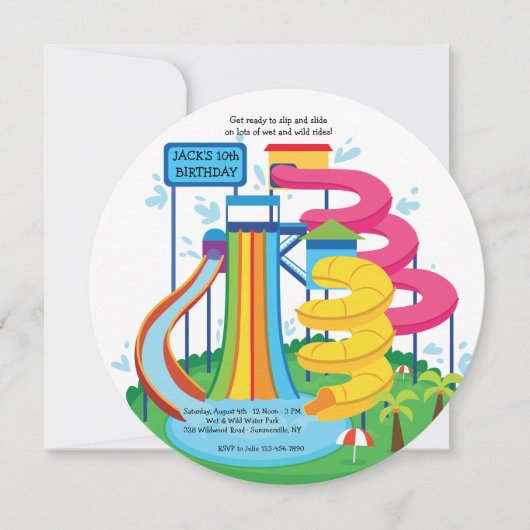 ウォーターパーク招待状 招待状 (正面)