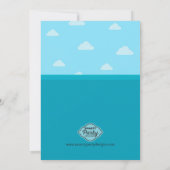 ウォーターパーク男子水泳誕生日パーティー招待状 招待状 (裏面)