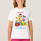 ウォーターパーク誕生日シャツシスターオブザプールパーティー Tシャツ (正面)