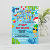 ウォーターパーク誕生日招待状フォーボーイズ&ガールズ 招待状 (スタンド正面)