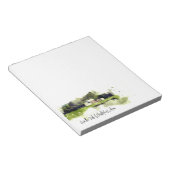 ウォーターパーソナライズされたカラースコティッシュファームハウス ノートパッド (アングル)