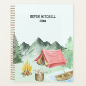 ウォーターパーソナライズされたカラーレイクサイドキャンププランナー プランナー手帳 (正面)