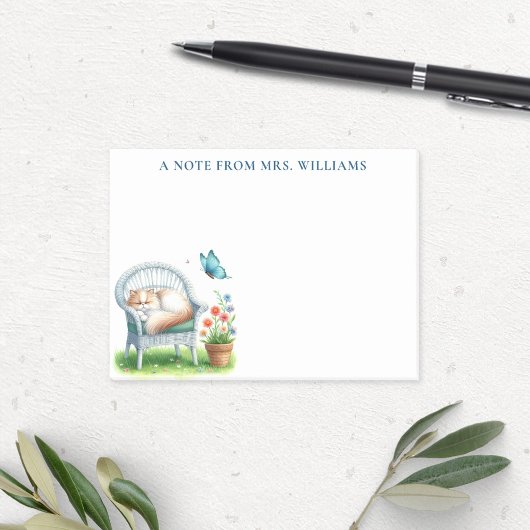 ウォーターパーソナライズされたカラー眠るペルシャ猫 ポストイット