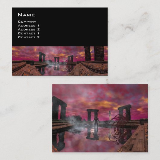 ウォーターパープル黒人科学フィクション寺院 名刺 (正面/裏面)