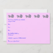 ウォーターヒヤシントブライダルシャワー招待 招待状 (裏面)