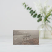 ウォータービジネスカードの流木 名刺 (スタンド正面)