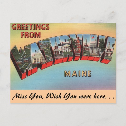 ウォータービルからの挨拶 ポストカード (正面)