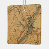 ウォータービルメインヴィンテージマップ1894 セラミックオーナメント (左)