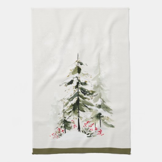 ウォーターフォレストのクリスマス キッチンタオル (縦)