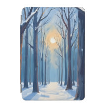 ウォーターフォレストの冬の木の絵